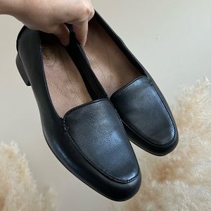 Clarks Keesha Luca Slip on Loafer Black Leather Size 8